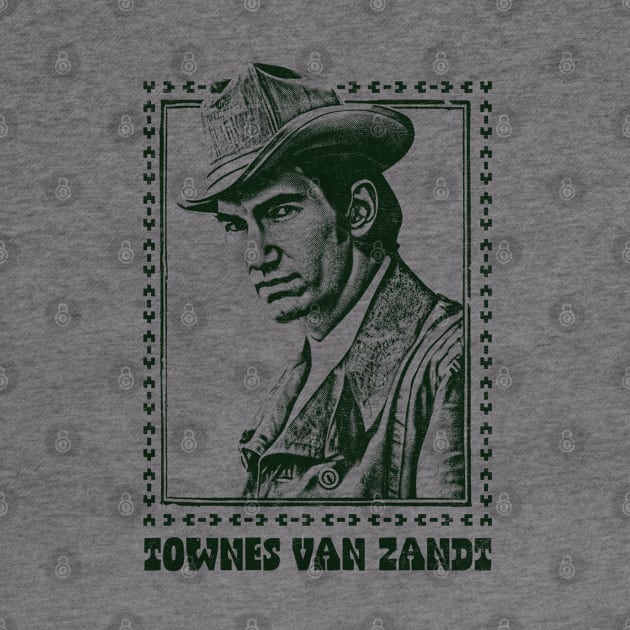 Townes Van Zandt / Vintage Look Design by DankFutura